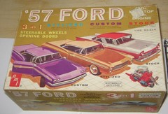AMT 1957 Ford HT ’60s Custom Partial Built Kit Survivor Parts Lot in #T157 Box