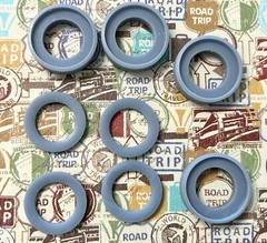 Resin 15-Inch Cadillac Hubcaps W/ Bullets And Wide Whitewalls,1/24 1/25 Scale
