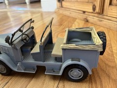 WW#2 GERMAN COMMAND CAR HORCH Kfz.15 Plastic Toy, LENGTH 9.5″ INCHES Collectible