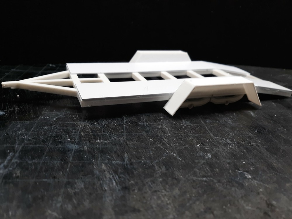 1 Car open trailer 1:24 1:25 scale model kit