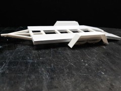 1 Car open trailer 1:24 1:25 scale model kit