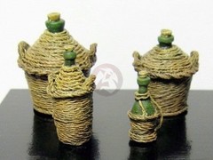 Cix Models 1/35 Carboy Flask Wine Demijohn in Wickerwork Set (4 pieces) CIXM002