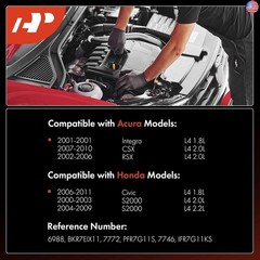 A-Premium Iridium Platinum Spark Plugs Compatible with Honda Civic 2006-2011,