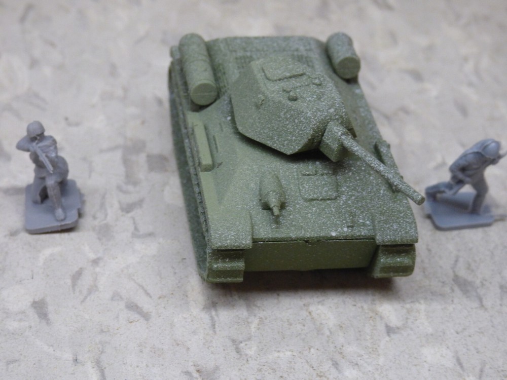 MIR / Roco Minitank Compatible WWII Russian T-34/76 & Airfix Soldiers Lot#7416B©