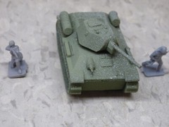 MIR / Roco Minitank Compatible WWII Russian T-34/76 & Airfix Soldiers Lot#7416B©