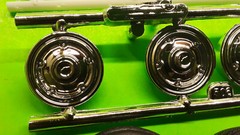 1972 Chevy Pickup Truck 1/25 Chrome Hub Cap Rim Wheel Goodyear Whitewall Tire