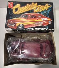1/25 AMT Lot Of 4 Vintage Car Model Kits (2) 49 Mercury, 39 Ford, 57 T-Bird