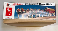 Vintage AMT Budweiser Clydesdale 8-Horse Hitch 1/20 Model Kit #7702 1978