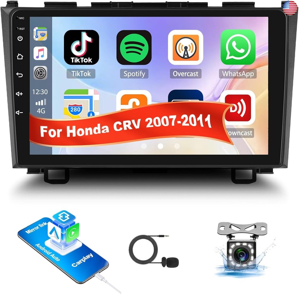 Car Stereo for Honda CRV 2007-2011 Car Radio,MP5 Player with Apple Carplay