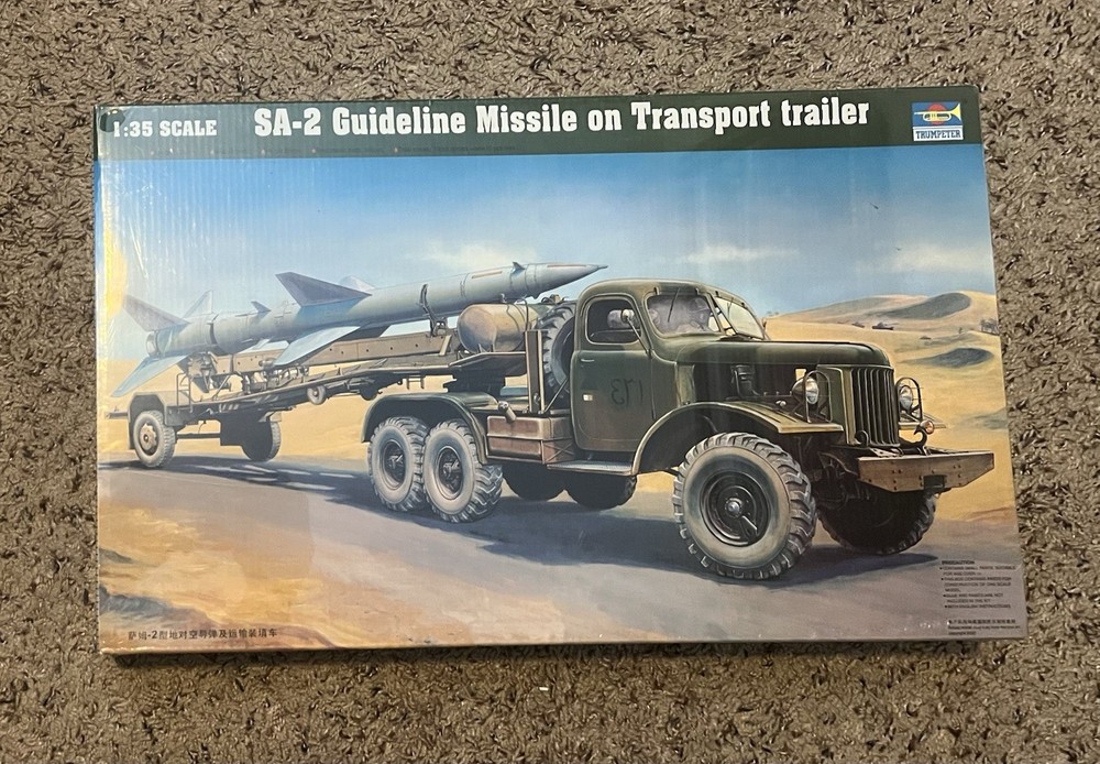 Trumpeter SA-2 Guideline Missile on Transport Trailer 1/35 Model Kit – Sealed