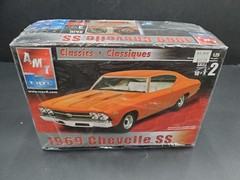 🔥😎1969 CHEVROLET CHEVELLE SS MODEL KIT AMT ERTL 1/25 SCALE Kit # 31792-1HD🔥😎