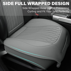 Car Seat Protector, 2 Pack Sideless Nappa Leather Seat Covers for Cars, All Seas