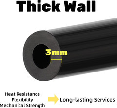 1/8″ 5/32″ 3/16″ 1/4″ 5/16″ 3/8″ Automotive Silicone Vacuum Tubing Hose Kit For