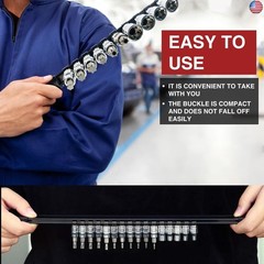 AMM 9-Piece Socket Organizer, 1/2 inch, 3/8 inch and 1/4 inch Drive ABS