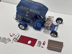 Vintage Monogram Paddy Wagon Police Hot Rod Partially Built Model Kit