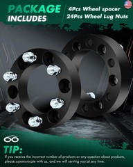 SCITOO 4Pcs Wheel Adapters 1.5 inch 6×5.5 to 6×135 Bore 108mm Studs 14×1.5 6