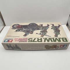 Tamiya 1:35 BMW R75 Motorcycle & Sidecar Plastic Model Kit w/ Figures Decals