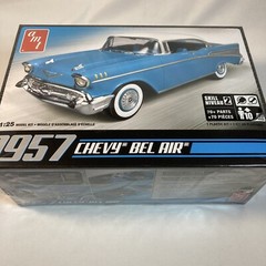 AMT 1957 Chevy Bel Air 1/25 Scale Molded in Blue Plastic Model Car Kit NEW!
