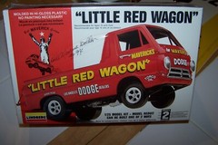 Lindberg Little Red Wagon Dodge Wheel Stander Signed by Bill Maverick – 1 of 100