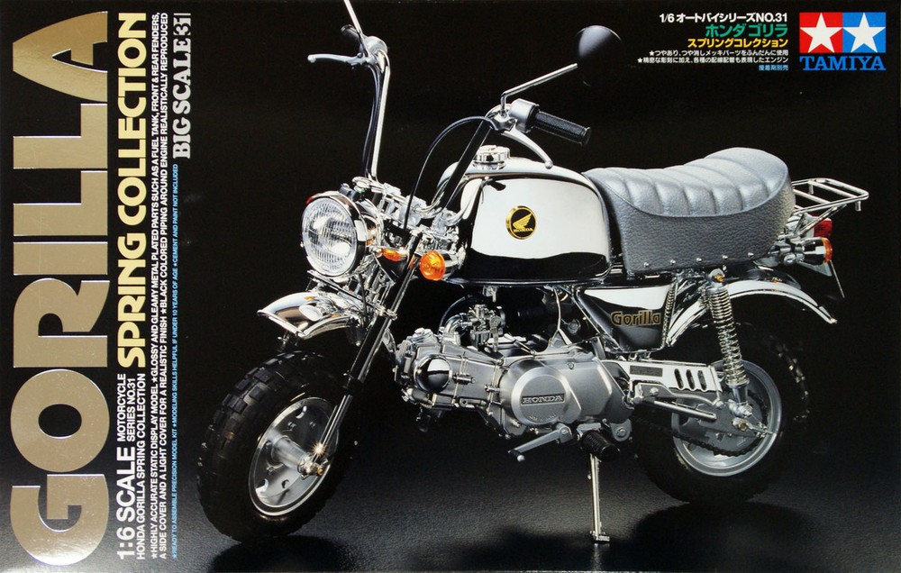 Tamiya 16031 1/6 Scale Motorcycle Model Kit Honda Gorilla Spring Collection Z50J