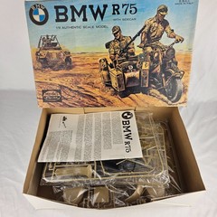 Vintage ESCI BMW R75 w/ Sidecar 1/9 Scale Plastic Model Kit