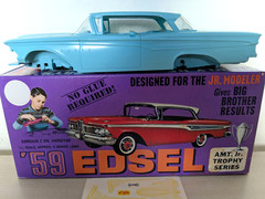 ULTRA RARE! ORIGINAL VINTAGE AMT 1959 EDSEL CORSAIR JR KIT *100% COMPLETE *L@@K!