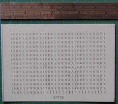letter decals for Roman number (silver gray) 61735