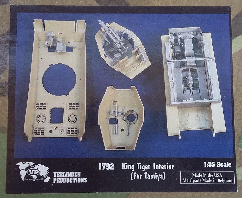 Verlinden Prod. #1792 1/35 Scale King Tiger Interior Detail Set for Tamiya Kits