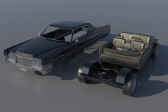 ABS-LIKE RESIN 3D PRINTED 1/25 1970 CADILLAC COUPE DEVILLE KIT
