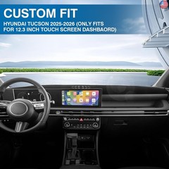 KUST Black Dash Cover Compatible with Hyundai Tucson 2025 2026 (Without HUD)