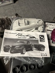 2 Vintage AMT/ERTL 1997 Plymouth Prowler With Trailer 1:25 Sealed Bags (READ)