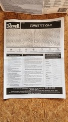 Revell C6-R Corvette instruction sheet