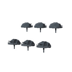 3D Printed 1/350/400 /700Naval 127mm Twin AA Gun Unpainted 6pc
