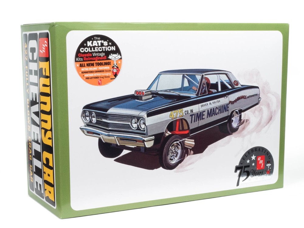 1/25 Scale Model Kit NEW TOOLING ’65 Chevelle Time Machine Funny Car by AMT 1302