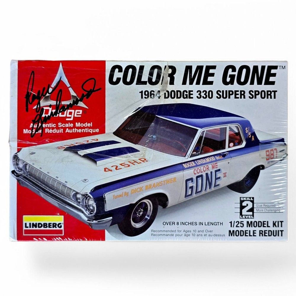 Lindberg Color Me Gone 1964 330 Super Sport 1/25 Model Signed by Roger Lindamood