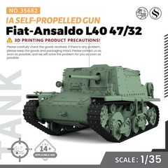 SSMODEL 1/35 682V1.9 Kit IA Fiat-Ansaldo L40 47/32 Self-Propelled Gun WAR GAME