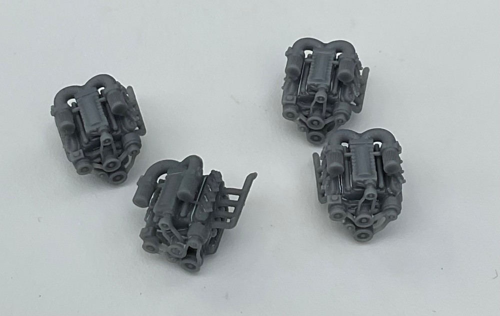 4pc 1/64 Resin LSX Whipple Supercharged Engine Hot Wheels Diecast Custom Parts