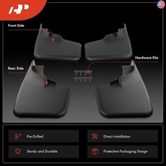 A-Premium Set of 4PCS Mud Flaps Splash Guards Mudguards Mudflaps with Hardware