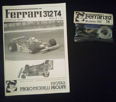VTG PROTAR 1/12 MODEL KIT FERRARI 312 T4 FORMULA 1 RACE CAR COMPLETE SCHECKTER