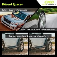 1 Inch Wheel Spacers Hubcentric 5×4.75 Compatible For Camaro 1.0″ (2pc) Black