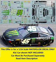 NASCAR DECAL #54 MONSTER ENERGY 2023 TOYOTA CAMRY TY GIBBS 1/24 POWERSLIDE