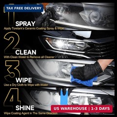 Toretark Headlight Restoration Kit – No-Sanding, Restore Yellowed, Foggy Headlig