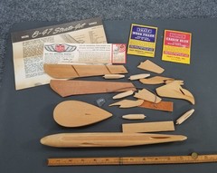 Strombecker Boeing B-47 Strato-Jet Bomber Wood Model Kit 1950s