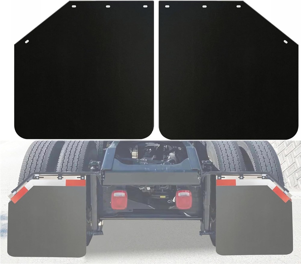 24″ x 24″ Angled Mud Flaps for Semi Trucks 1/5″ Thick Mudflaps Semi Truck for Ba