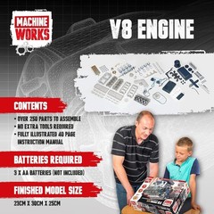 V8 Engine Replica Model – Educational DIY Kit with Sounds and Illumination