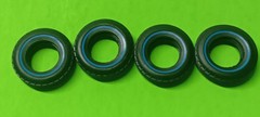 Blue White Wall Tires 1965 Plymouth Barracuda 1/25 AMT 1431 Craftsman Rim Wheel