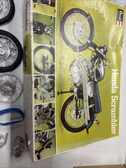 Rare VTG 1960’s Revell Honda Scrambler 1/8 Scale Blue Open Box