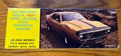 RARE JO-HAN AMERICAN MOTORS AMX JAVELIN PRO STOCK RACER 1/25 SCALE MODEL USA