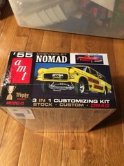 AMT 1/24 55 Chevrolet Nomad Wompin Wagon 3 In 1 Custom Stock Drag Trophy Series