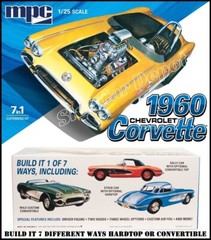 MPC NEW Model Kit ’60 Chevy Corvette 7-IN-1 Customizing Kit 1:25 Scale By MPC002